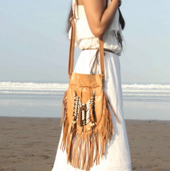 5 Star Retro Crossbody Med Fringe Bag - Picture 7 of 8